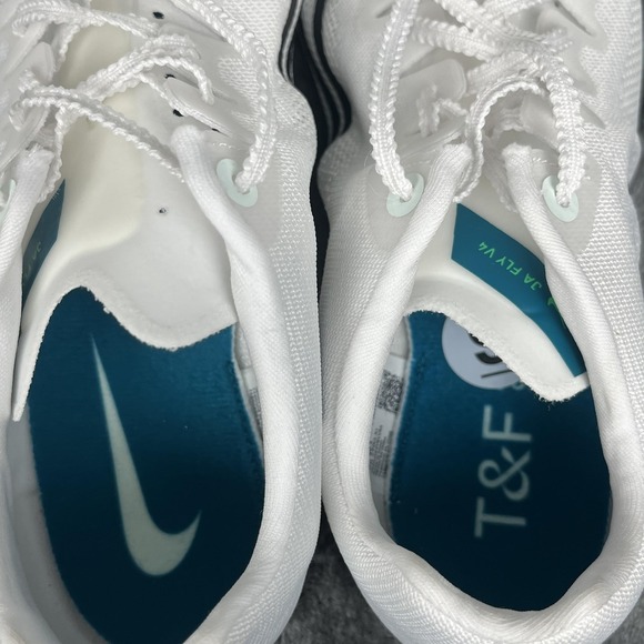 Nike Track & Field Spike Shoes Mens Size 9 White Black Volt Racing DR2741-102 - Picture 6 of 8